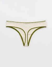 Superchill Cotton Picot Thong Underwear