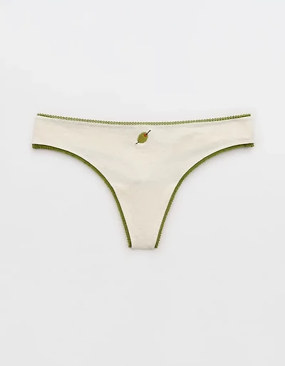 Superchill Cotton Picot Thong Underwear