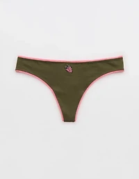 Superchill Cotton Picot Thong Underwear