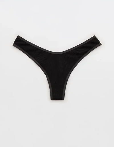 Superchill Cotton Zebra Jacquard Thong Underwear