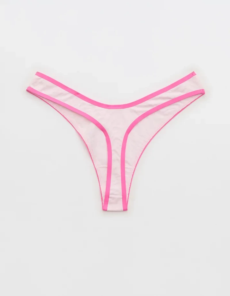 Superchill Cotton Zebra Jacquard Thong Underwear