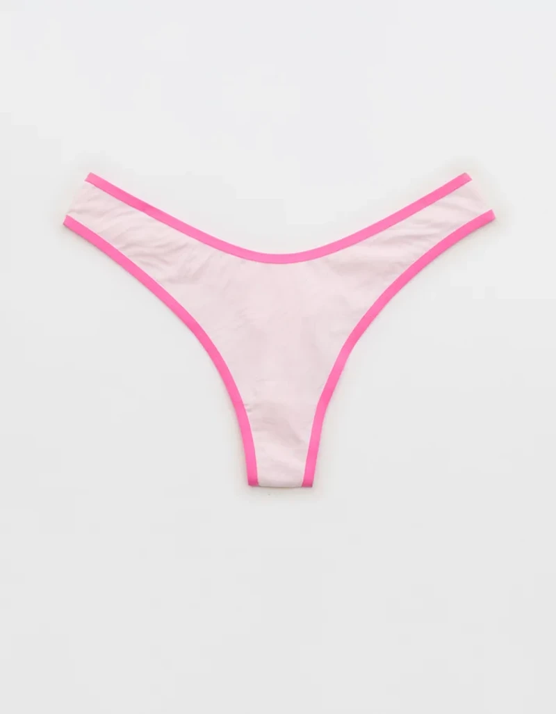 Superchill Cotton Zebra Jacquard Thong Underwear