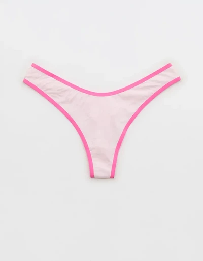 Superchill Cotton Zebra Jacquard Thong Underwear