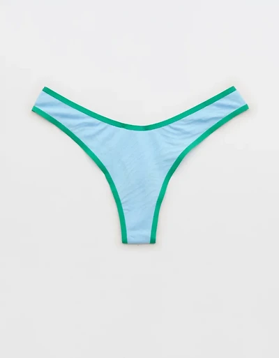 Superchill Cotton Zebra Jacquard Thong Underwear