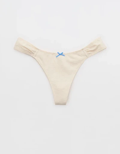 Superchill Cotton Ruched Thong Underwear