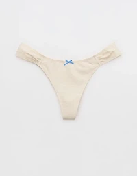 Superchill Cotton Ruched Thong Underwear