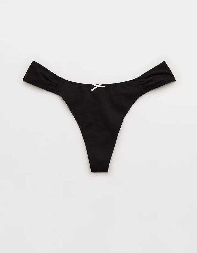 Superchill Cotton Ruched Thong Underwear