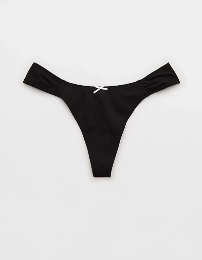 Superchill Cotton Ruched Thong Underwear