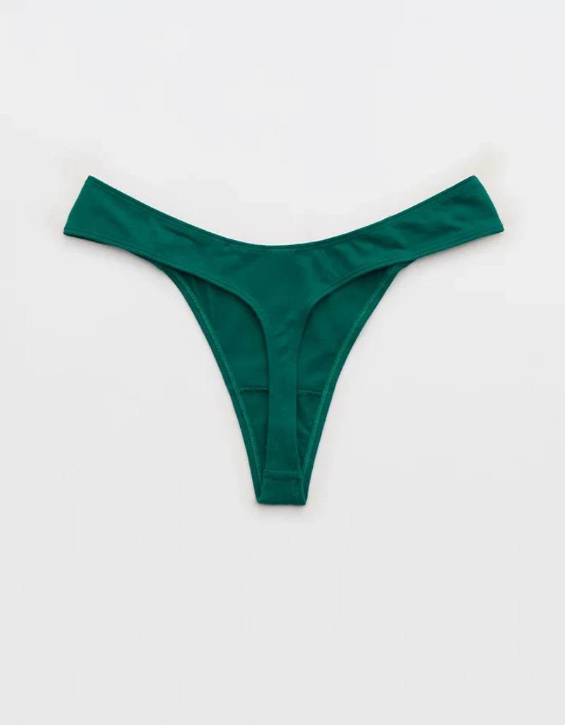 Superchill Cotton Ruched Thong Underwear