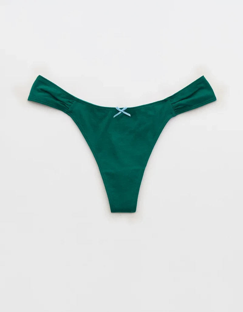 Superchill Cotton Ruched Thong Underwear