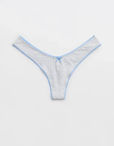 Superchill Cotton Picot Thong Underwear