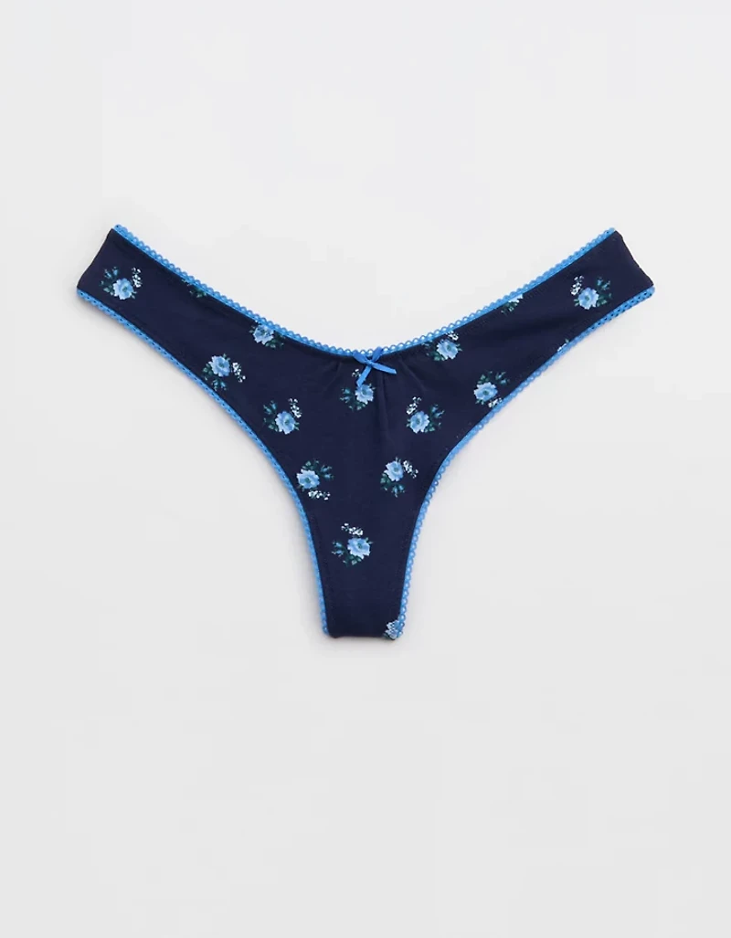 Superchill Cotton Picot Thong Underwear