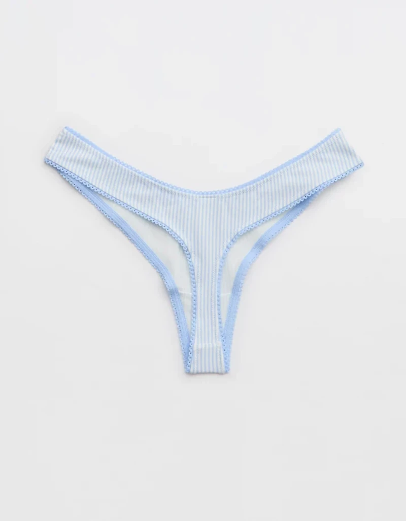 Superchill Cotton Picot Thong Underwear