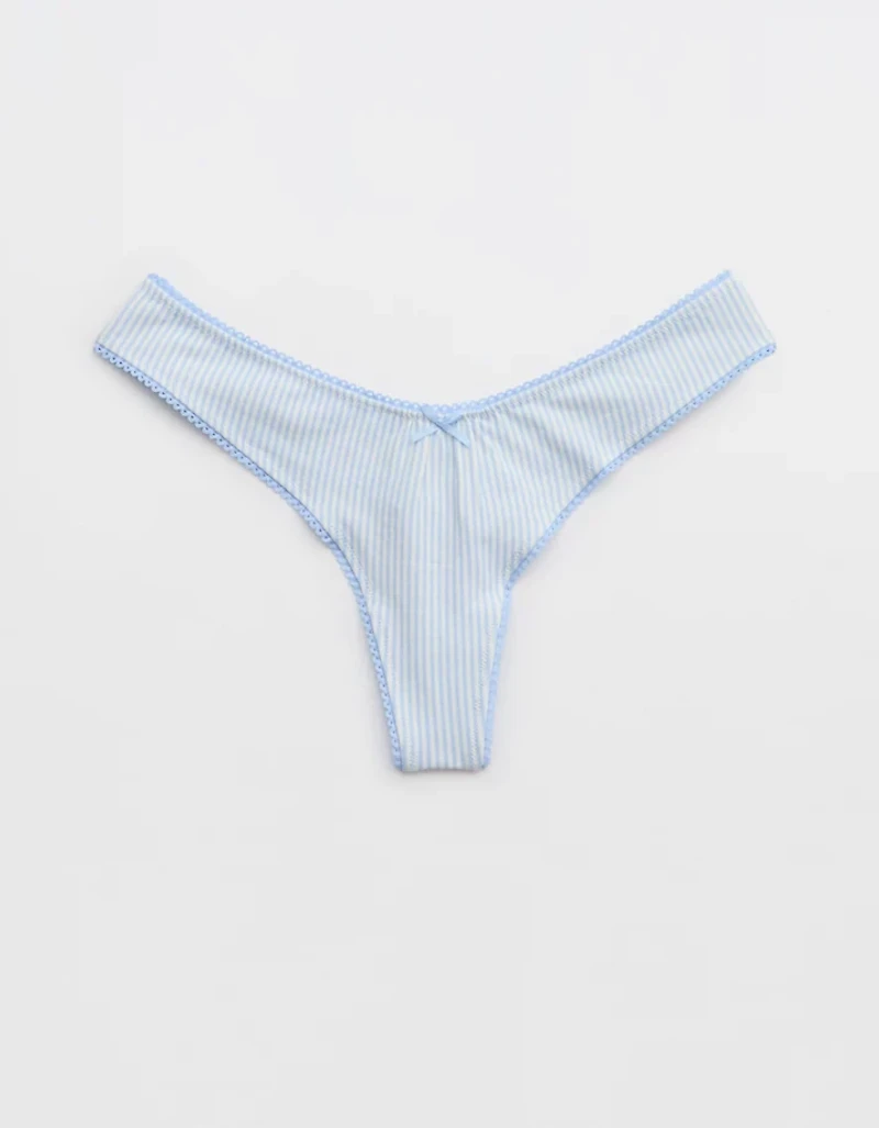 Superchill Cotton Picot Thong Underwear
