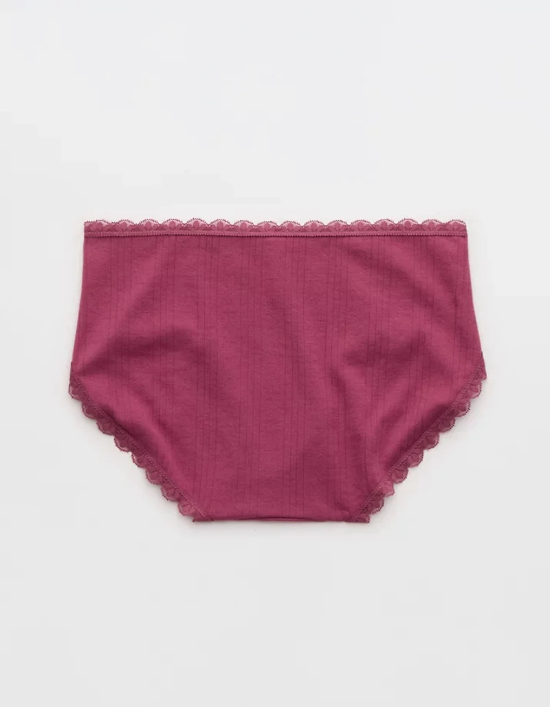 Superchill Cotton Pointelle Lace Boybrief Underwear