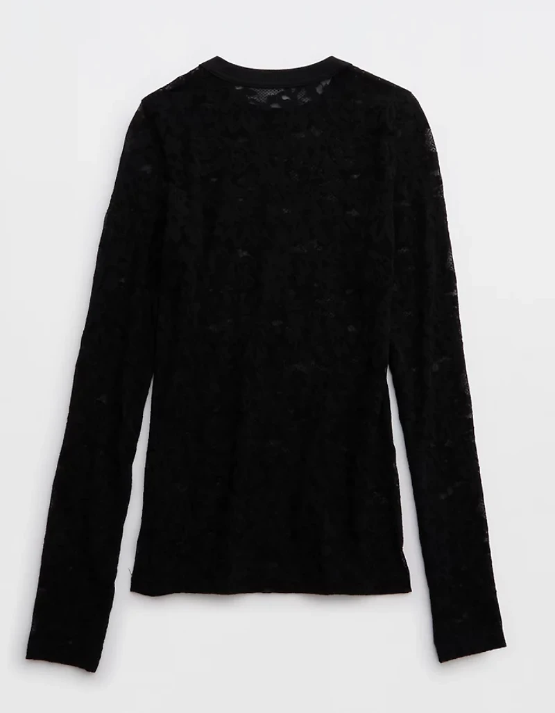 Aerie Essential Lace Layering T-Shirt