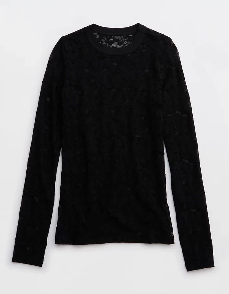 Aerie Essential Lace Layering T-Shirt