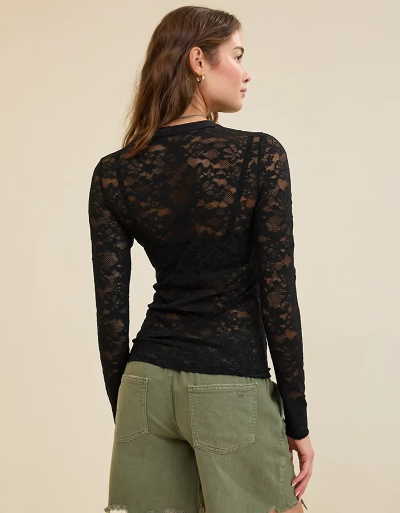 Aerie Essential Lace Layering T-Shirt