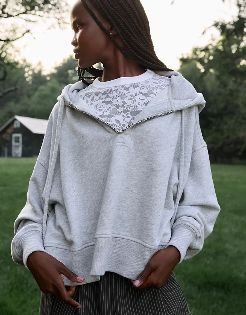 Aerie Essential Lace Layering T-Shirt