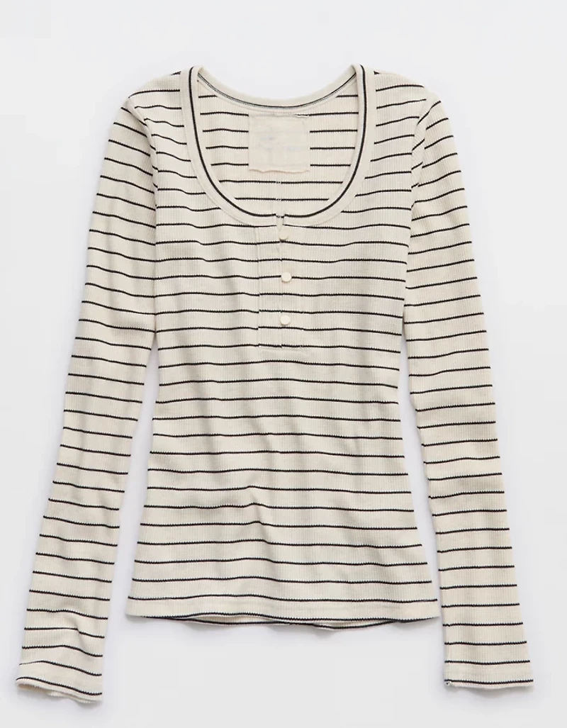 Aerie Essential Henley Layering T-Shirt