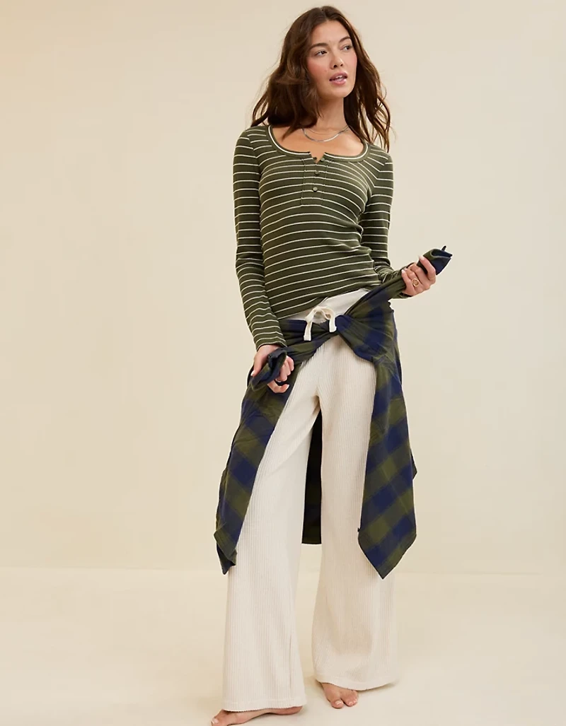 Aerie Essential Henley Layering T-Shirt