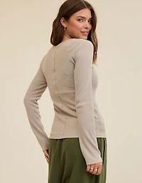 Aerie Essential Henley Layering T-Shirt