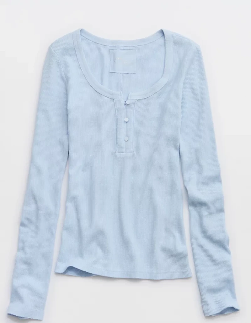Aerie Essential Henley Layering T-Shirt