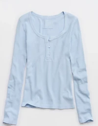 Aerie Essential Henley Layering T-Shirt