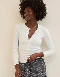 Aerie Henley Essential Layering T-Shirt