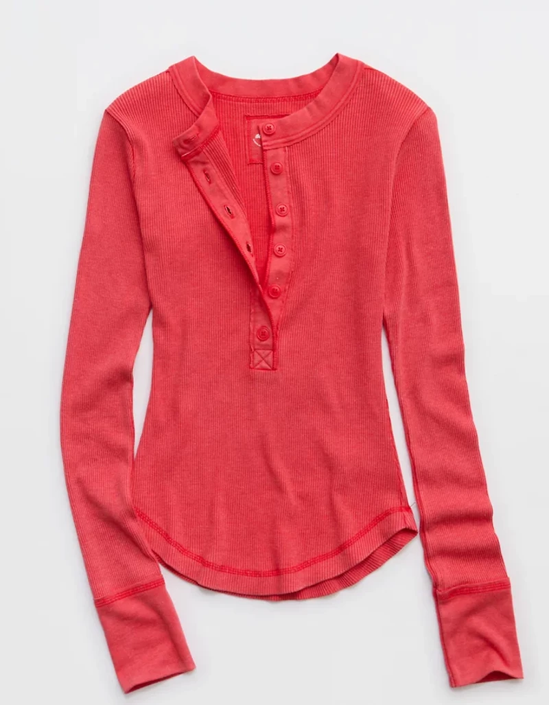 Aerie Henley Essential Layering T-Shirt