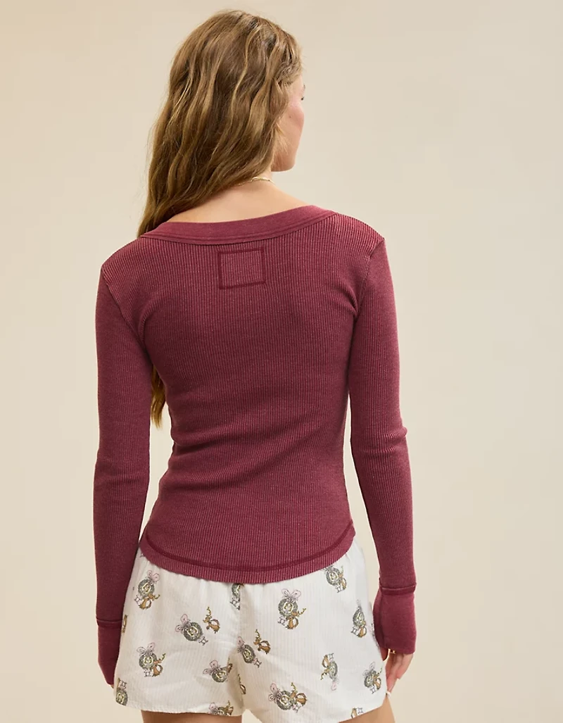 Aerie Henley Essential Layering T-Shirt
