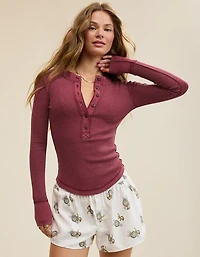 Aerie Henley Essential Layering T-Shirt