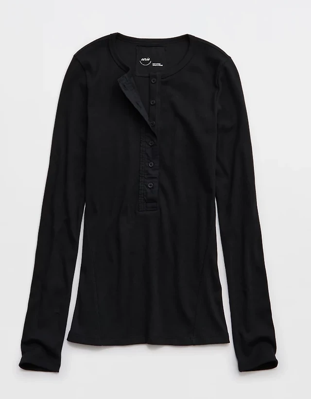 Aerie Essential Henley Layering T-Shirt