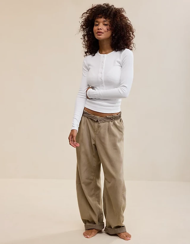 Aerie Essential Henley Layering T-Shirt