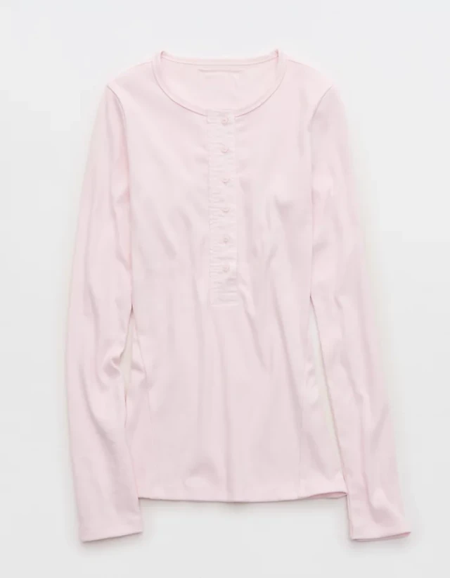 Aerie Essential Henley Layering T-Shirt