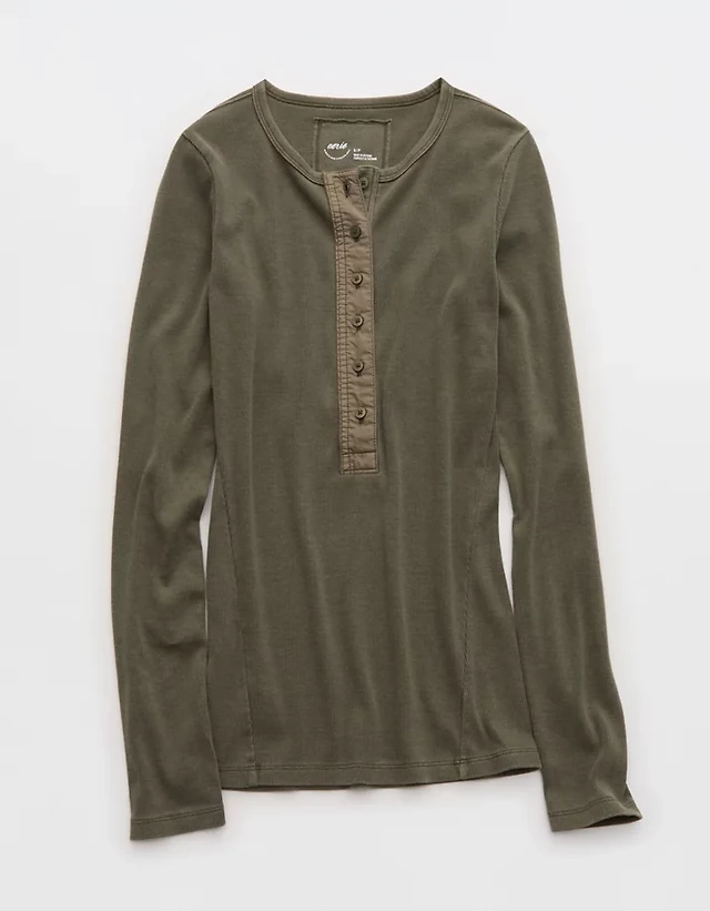 Aerie Essential Henley Layering T-Shirt