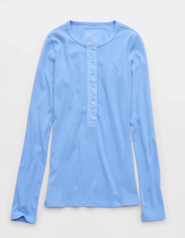 Aerie Essential Henley Layering T-Shirt
