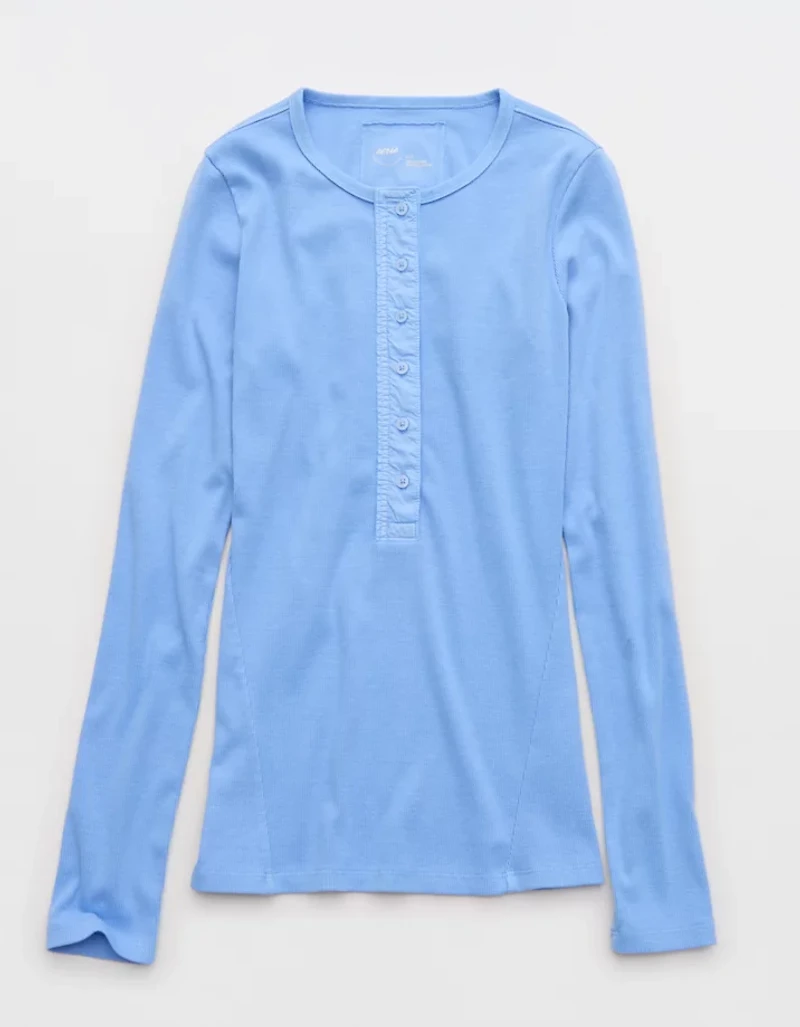 Aerie Essential Henley Layering T-Shirt