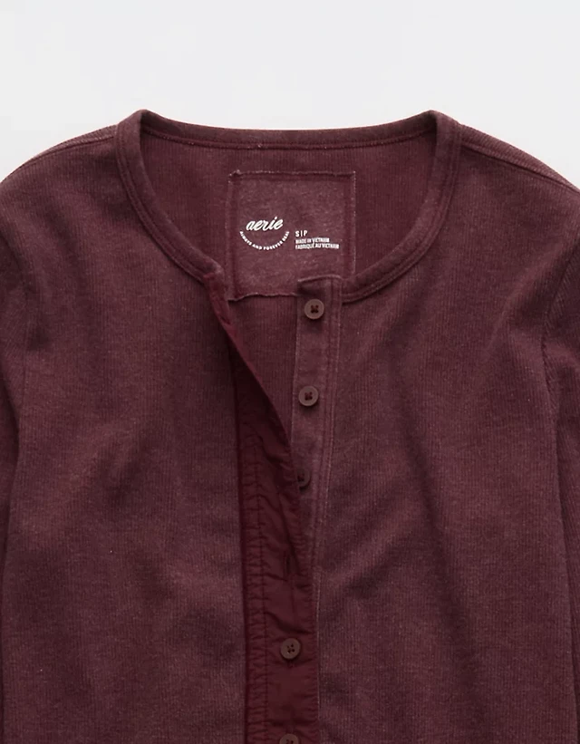 Aerie Essential Henley Layering T-Shirt