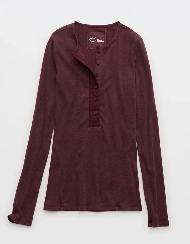 Aerie Essential Henley Layering T-Shirt