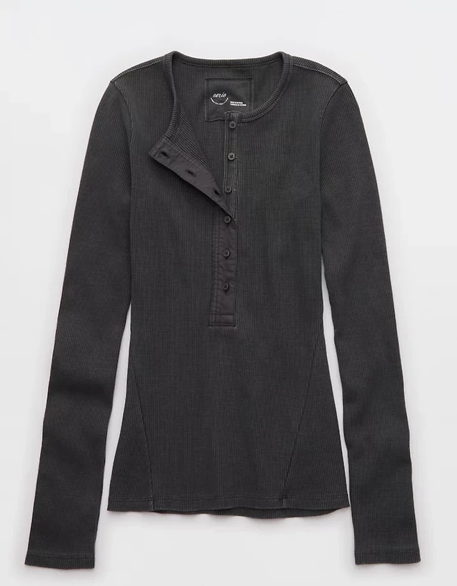 Aerie Essential Henley Layering T-Shirt