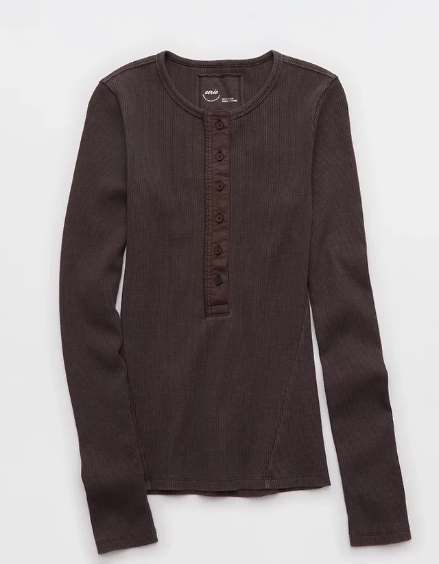 Aerie Essential Henley Layering T-Shirt