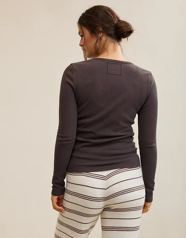 Aerie Essential Henley Layering T-Shirt