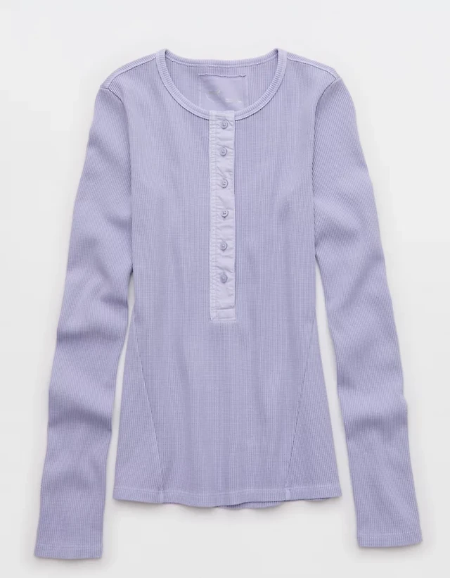 Aerie Essential Henley Layering T-Shirt