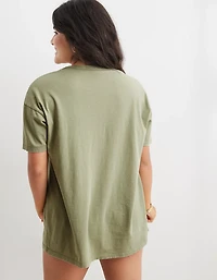 Aerie Distressed Basic Boyfriend T-Shirt
