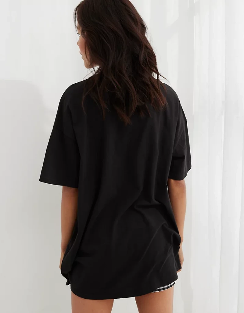 Aerie Distressed Basic Boyfriend T-Shirt
