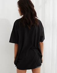 Aerie Distressed Basic Boyfriend T-Shirt