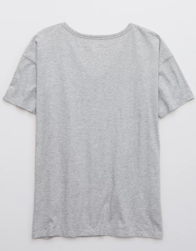 Aerie Distressed Basic V-Neck Boyfriend T-Shirt