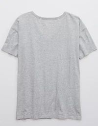 Aerie Distressed Basic V-Neck Boyfriend T-Shirt