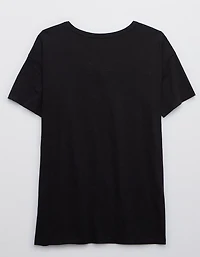 Aerie Distressed Basic V-Neck Boyfriend T-Shirt